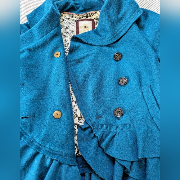 Anthropologie Elevenses Ruffle Jacket Size 6 - Picture 6 of 9
